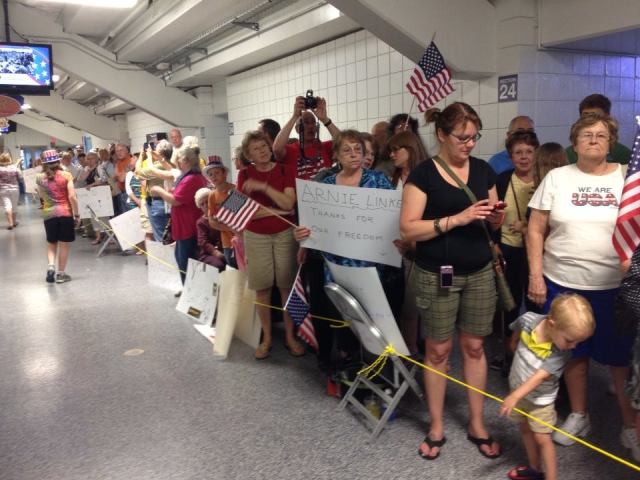 Family, friends and community members welcome home WWI Vets